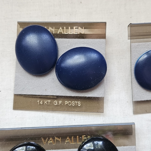 Set of 6 vintage Van Allen earrings 80s 90s - Picture 3 of 8
